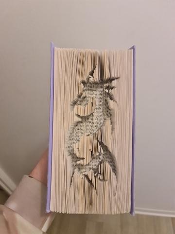livre pliage en forme de dragon